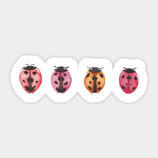 Ladybug watercolor pattern Sticker